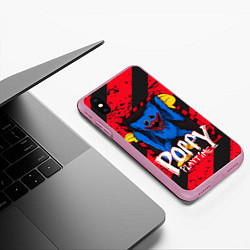 Чехол iPhone XS Max матовый Poppy Playtime RED WARNING, цвет: 3D-розовый — фото 2