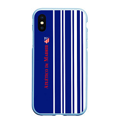 Чехол iPhone XS Max матовый ATLETICO MADRID АТЛЕТИКО МАДРИД, цвет: 3D-голубой