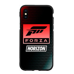 Чехол iPhone XS Max матовый FORZA HORIZON Карбон, цвет: 3D-черный