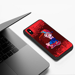 Чехол iPhone XS Max матовый ФНФ - ПОЦЕЛУЙ Краска, цвет: 3D-черный — фото 2