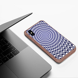 Чехол iPhone XS Max матовый Иллюзия Illusion, цвет: 3D-коричневый — фото 2