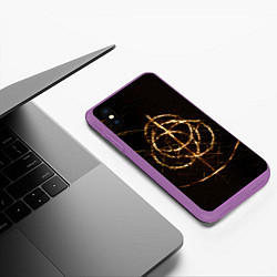 Чехол iPhone XS Max матовый ELDEN RING SYMBOL ВЕЛИКИЕ РУНЫ, цвет: 3D-фиолетовый — фото 2