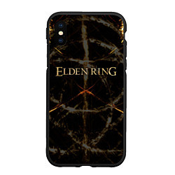 Чехол iPhone XS Max матовый ELDEN RING СИМВОЛ ЛОГО, цвет: 3D-черный