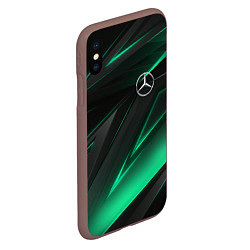 Чехол iPhone XS Max матовый MERCEDES-BENZ AMG NEON STRIPES PETRONAS, цвет: 3D-коричневый — фото 2