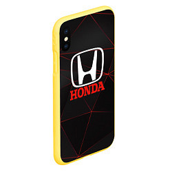 Чехол iPhone XS Max матовый HONDA спорт авто, цвет: 3D-желтый — фото 2