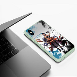 Чехол iPhone XS Max матовый Magic in Lineage 2, цвет: 3D-салатовый — фото 2