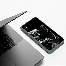 Чехол iPhone XS Max матовый ВАЛЬКИРИЯ ЧБ ELDEN RING, цвет: 3D-темно-зеленый — фото 2