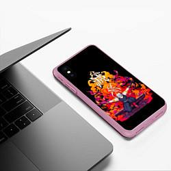 Чехол iPhone XS Max матовый Тенген Узуй Великолепный ниндзя Клинок Рассекающий, цвет: 3D-розовый — фото 2