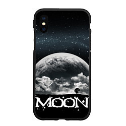 Чехол iPhone XS Max матовый Moon - луна 3d, цвет: 3D-черный