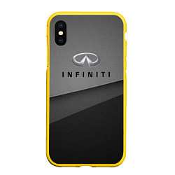 Чехол iPhone XS Max матовый Infinity, цвет: 3D-желтый