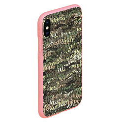 Чехол iPhone XS Max матовый Peace, Love камуфляж, цвет: 3D-баблгам — фото 2