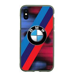 Чехол iPhone XS Max матовый BMW Luxury, цвет: 3D-темно-зеленый