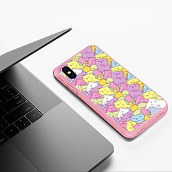 Чехол iPhone XS Max матовый Cute pattern of seals, цвет: 3D-баблгам — фото 2