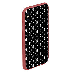 Чехол iPhone XS Max матовый Узор Black Dope Ski Mask Camo Dope Street Market, цвет: 3D-красный — фото 2