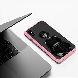 Чехол iPhone XS Max матовый Микаса в современном виде Атака титанов, цвет: 3D-баблгам — фото 2
