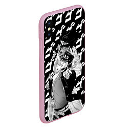 Чехол iPhone XS Max матовый ДЖОТАРО Куджо JOJO жожо, цвет: 3D-розовый — фото 2