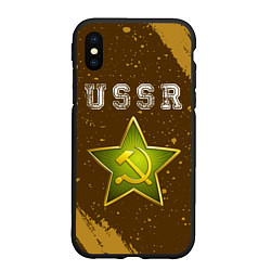 Чехол iPhone XS Max матовый USSR - ЗВЕЗДА - Краска, цвет: 3D-черный