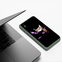 Чехол iPhone XS Max матовый Фараон Карамель Обложка Pharaoh Candy, цвет: 3D-темно-зеленый — фото 2