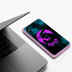 Чехол iPhone XS Max матовый Berserk лого, цвет: 3D-сиреневый — фото 2