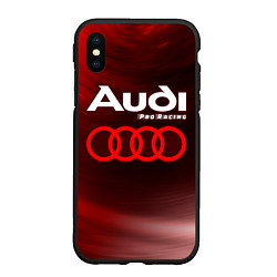 Чехол iPhone XS Max матовый AUDI Pro Racing Звезды, цвет: 3D-черный