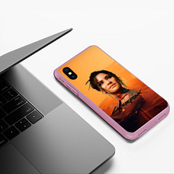 Чехол iPhone XS Max матовый Panam Cyberpunk2077, цвет: 3D-розовый — фото 2