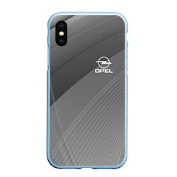 Чехол iPhone XS Max матовый OPEL abstraction, цвет: 3D-голубой