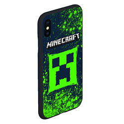 Чехол iPhone XS Max матовый MINECRAFT Арт, цвет: 3D-черный — фото 2