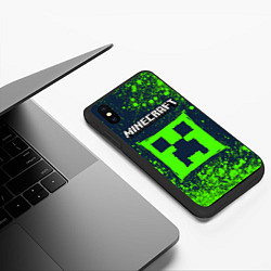 Чехол iPhone XS Max матовый MINECRAFT Арт, цвет: 3D-черный — фото 2