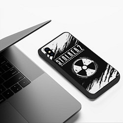 Чехол iPhone XS Max матовый С Т А Л К Е Р 2 Краска, цвет: 3D-черный — фото 2