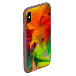 Чехол iPhone XS Max матовый Color pattern Fashion 2024, цвет: 3D-коричневый — фото 2