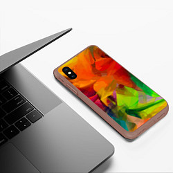 Чехол iPhone XS Max матовый Color pattern Fashion 2024, цвет: 3D-коричневый — фото 2