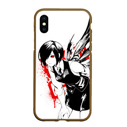 Чехол iPhone XS Max матовый ТОУКА TOKYO GHOUL, цвет: 3D-коричневый