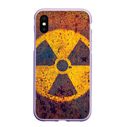 Чехол iPhone XS Max матовый Радиактивно!, цвет: 3D-светло-сиреневый