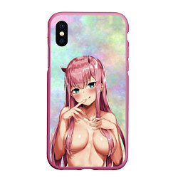 Чехол iPhone XS Max матовый Darling In The FranXX Dreamy 002, цвет: 3D-малиновый