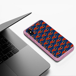 Чехол iPhone XS Max матовый Фишки, Ставки, Покер, цвет: 3D-розовый — фото 2