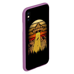 Чехол iPhone XS Max матовый Похищение Рыбака, цвет: 3D-фиолетовый — фото 2