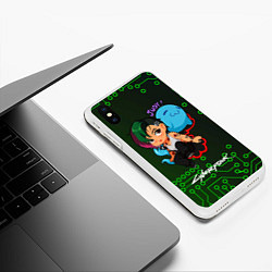 Чехол iPhone XS Max матовый Judy art cyberpunk 2077, цвет: 3D-белый — фото 2