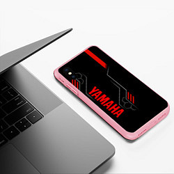 Чехол iPhone XS Max матовый YAMAHA - ТЕХНОЛОГИИ КРАСНЫЙ, цвет: 3D-баблгам — фото 2