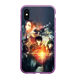 Чехол iPhone XS Max матовый Anime The Rising of the Shield Hero, цвет: 3D-фиолетовый