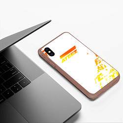 Чехол iPhone XS Max матовый Ateez, цвет: 3D-коричневый — фото 2