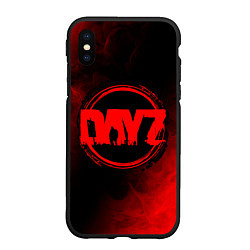 Чехол iPhone XS Max матовый DAYZ Пламя, цвет: 3D-черный