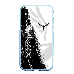 Чехол iPhone XS Max матовый WALHALLA TEAM LOGO BLACK ТОКИЙСКИЕ МСТИТЕЛИ, цвет: 3D-голубой