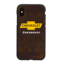 Чехол iPhone XS Max матовый ШЕВРОЛЕ Chevrolet Графика, цвет: 3D-черный