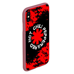 Чехол iPhone XS Max матовый Red hot chili peppers RHCP, цвет: 3D-малиновый — фото 2