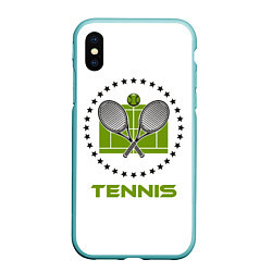 Чехол iPhone XS Max матовый TENNIS Теннис, цвет: 3D-мятный