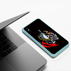 Чехол iPhone XS Max матовый Overlord Повелитель, цвет: 3D-мятный — фото 2