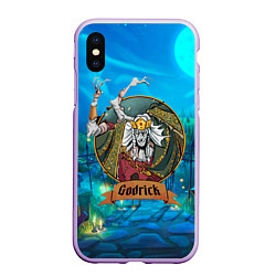 Чехол iPhone XS Max матовый Godrick Elden ring, цвет: 3D-сиреневый