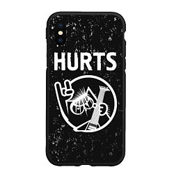 Чехол iPhone XS Max матовый Hurts КОТ Потертости, цвет: 3D-черный