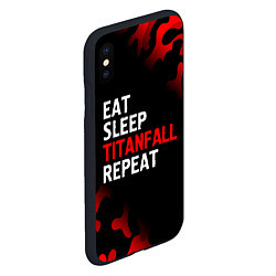 Чехол iPhone XS Max матовый Eat Sleep Titanfall Repeat Милитари, цвет: 3D-черный — фото 2