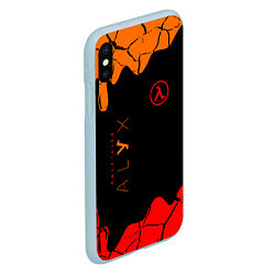 Чехол iPhone XS Max матовый Half-life потёки, цвет: 3D-голубой — фото 2